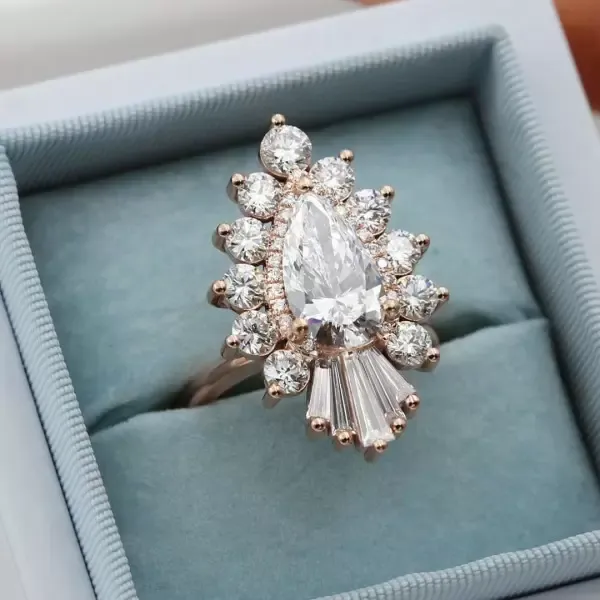 White Sapphire Vintage Cocktail Ring