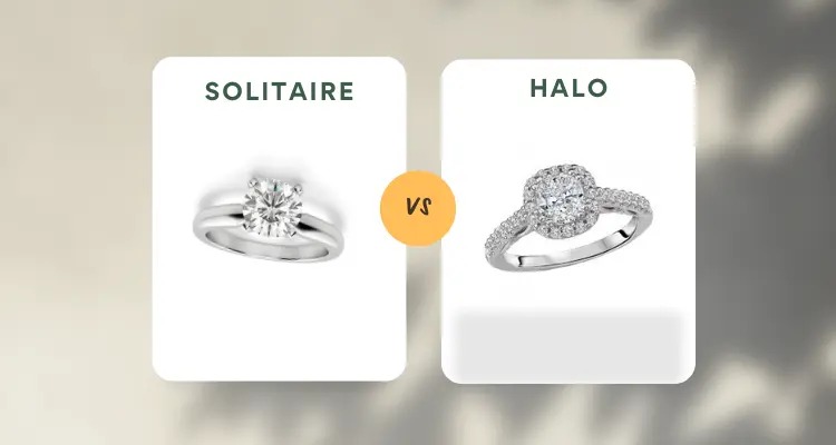 Solitaire vs Halo Engagement Rings