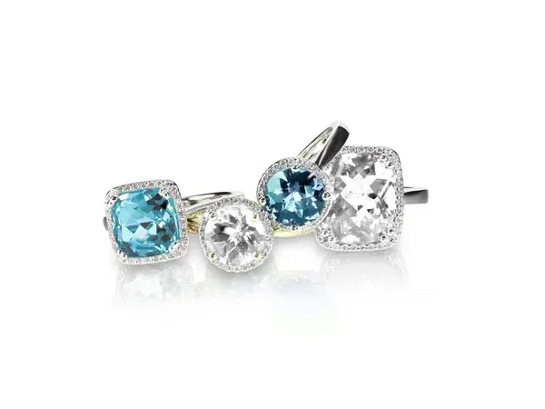 Turquoise, Blue Topaz, and Zircon